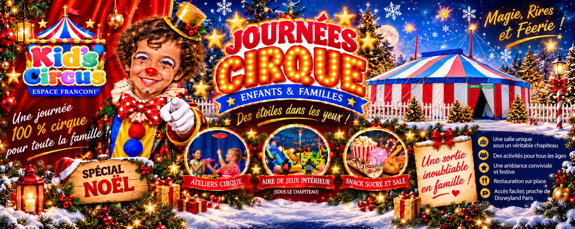 Affiche de noel du cirque franconi