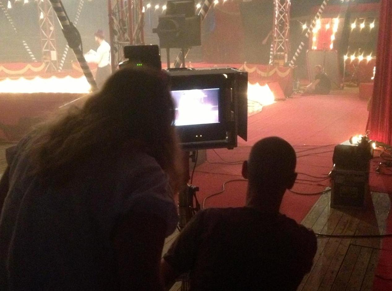 Tournage de clip dans un cirque